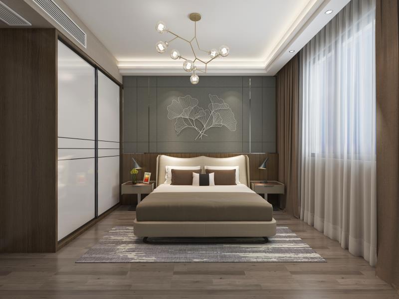 龍湖九里晴川-現(xiàn)代簡約-臥室設計效果圖