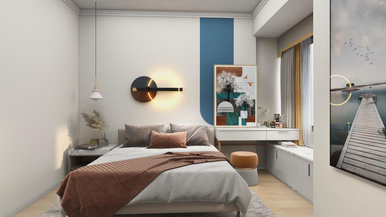 龍湖九里晴川-現(xiàn)代簡約-臥室設(shè)計(jì)效果圖